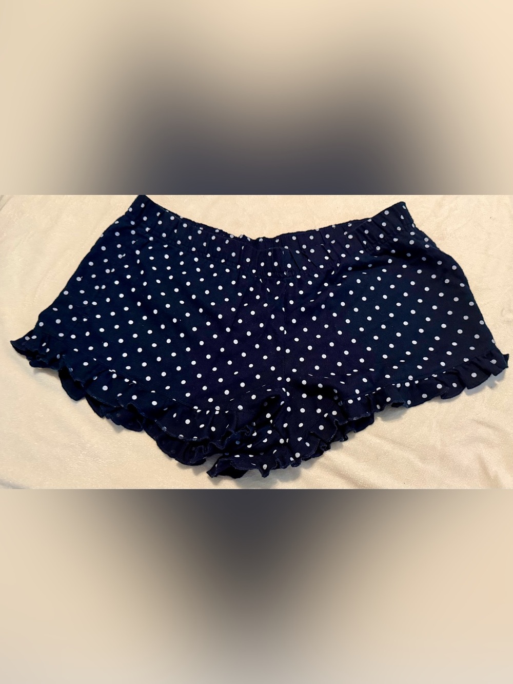 Hollister Polka Dot Ruffle Women's Shorts - Navy